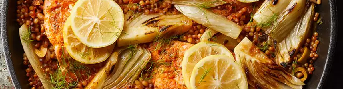 Radiance-Boosting Salmon with Fennel & Sun-Dried Tomato Couscous